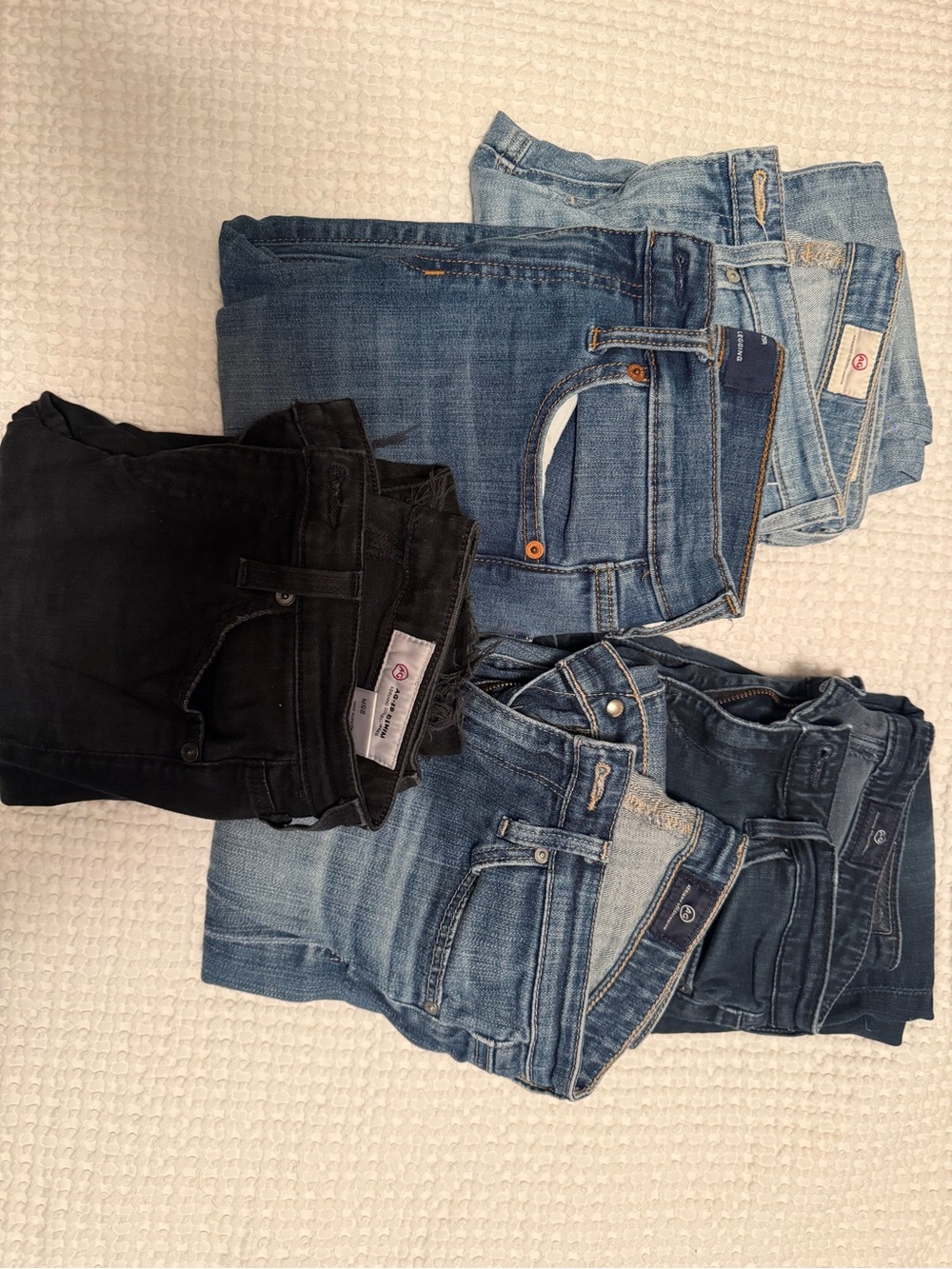 Ag Adriano Goldschmied Women’s Skinny Jeans in Blue and Black